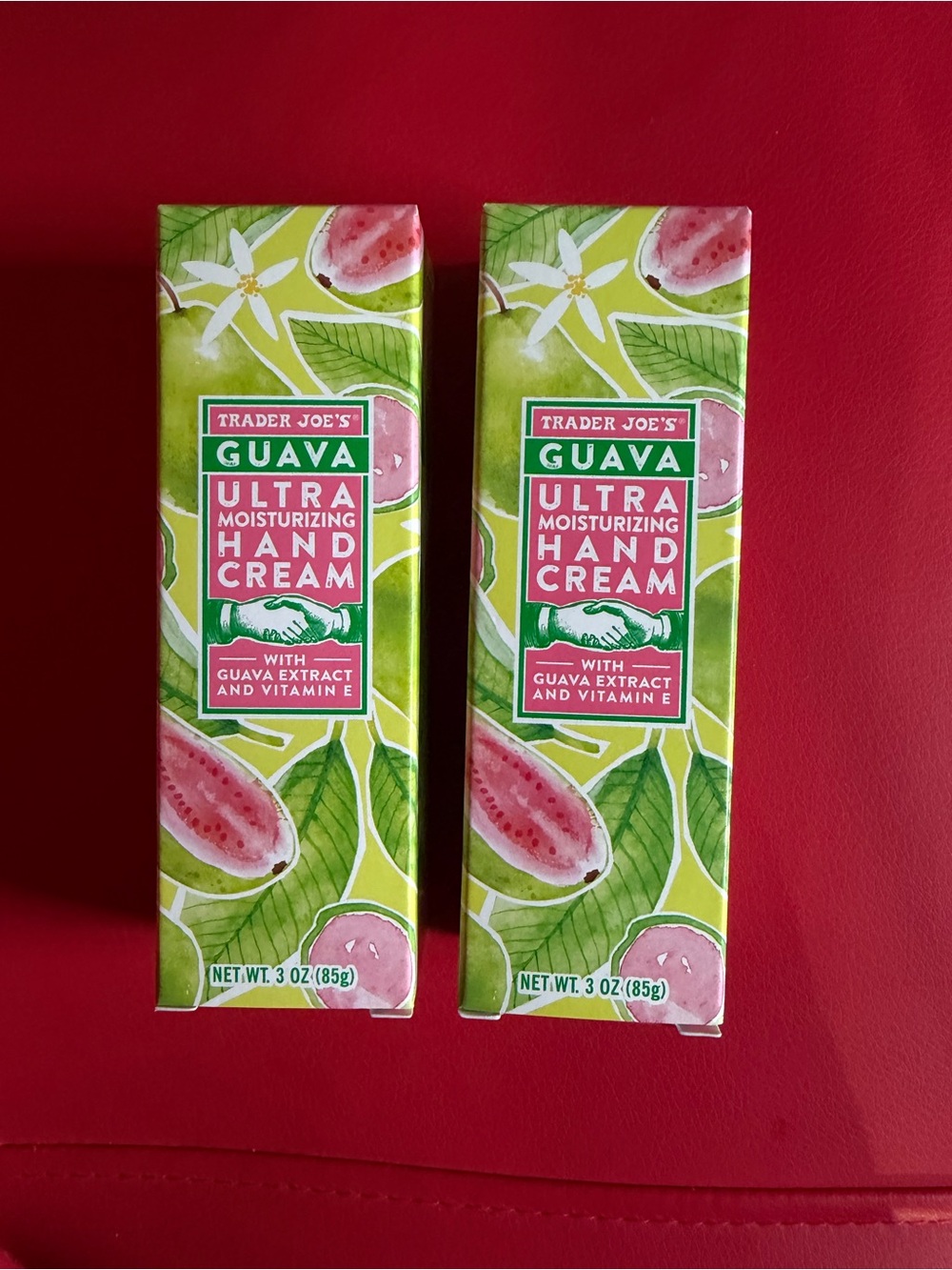Trader Joe's Guava Ultra Moisturizing Hand Cream — Green & Pink (pack of 2)